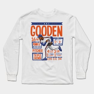 Dwight Gooden New York M Stats Long Sleeve T-Shirt